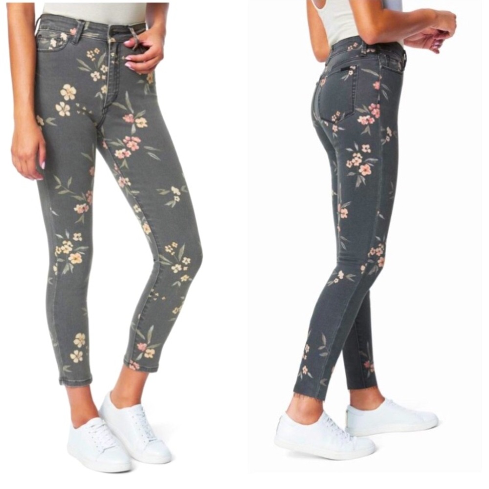 Joe's Jeans High Rise Floral Black Women's Jeans